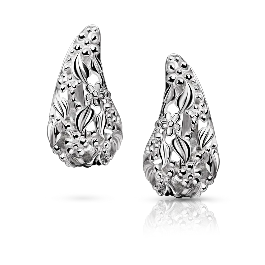 Золотые серьги Flora