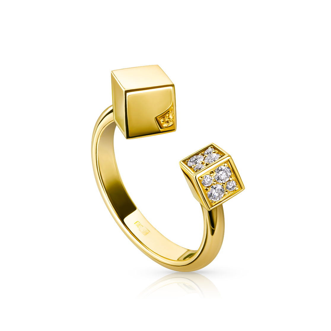 Кольцо CUBE c бриллиантами