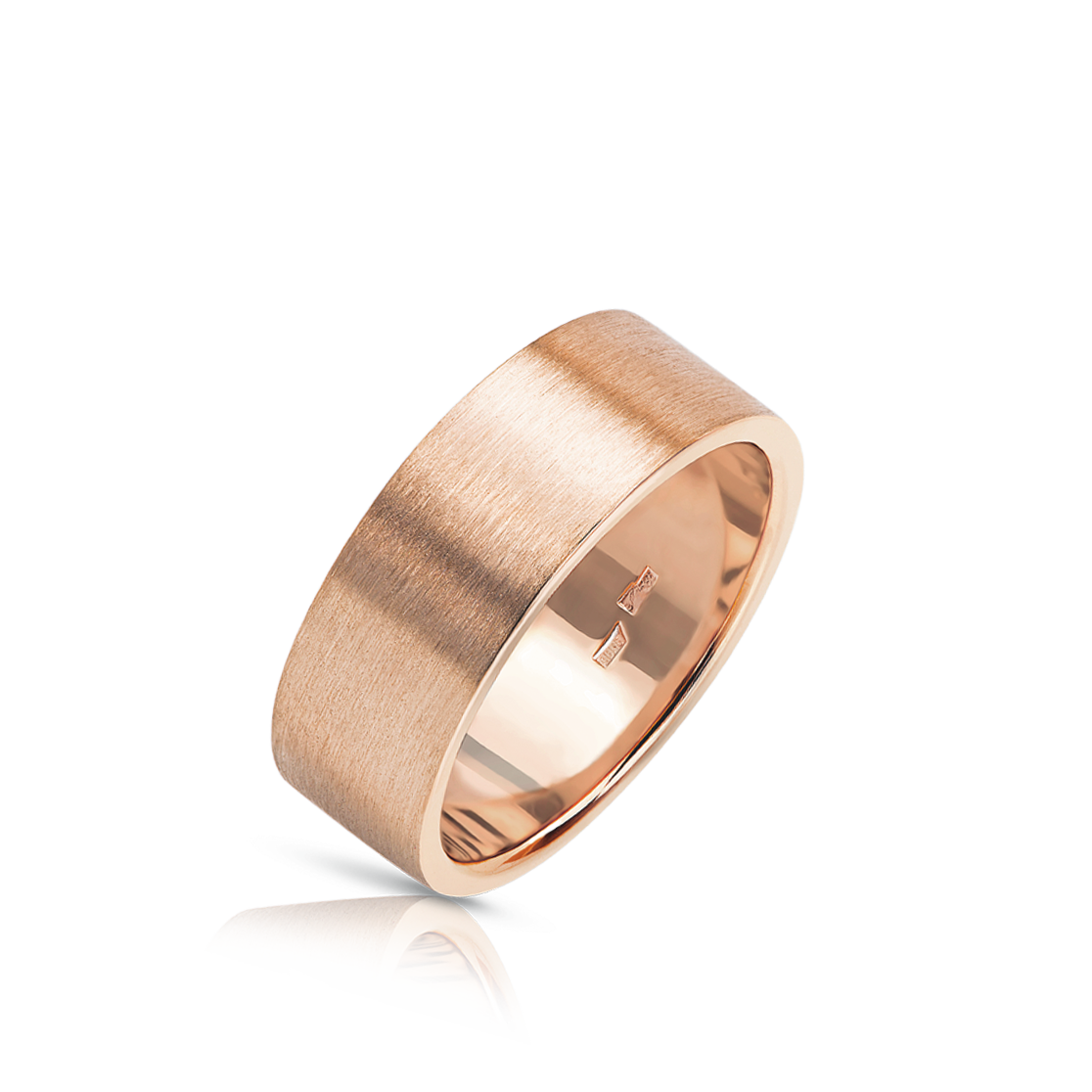 Широкое кольцо из розового золота