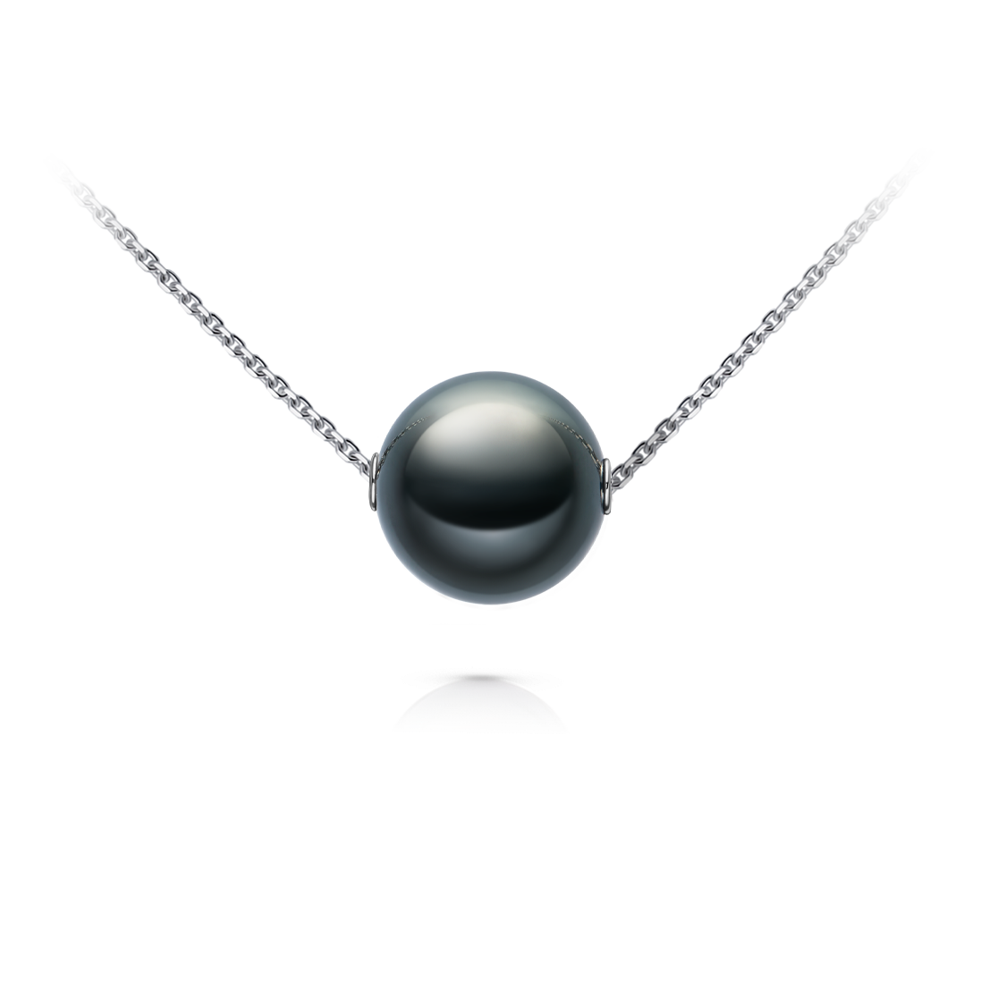 Черная жемчужина на цепочке