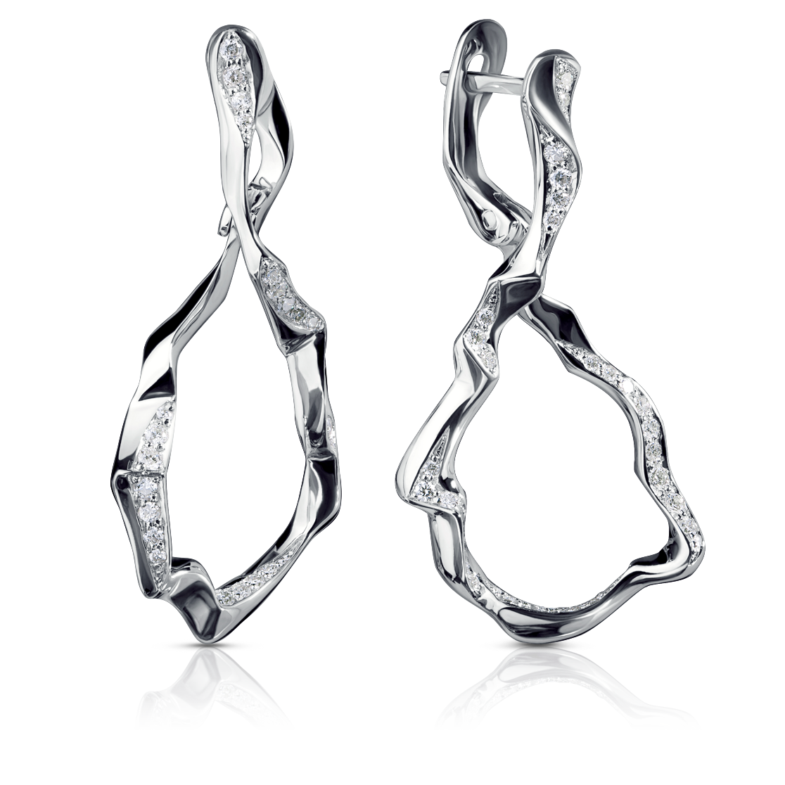 Серьги INFINITY с бриллиантами